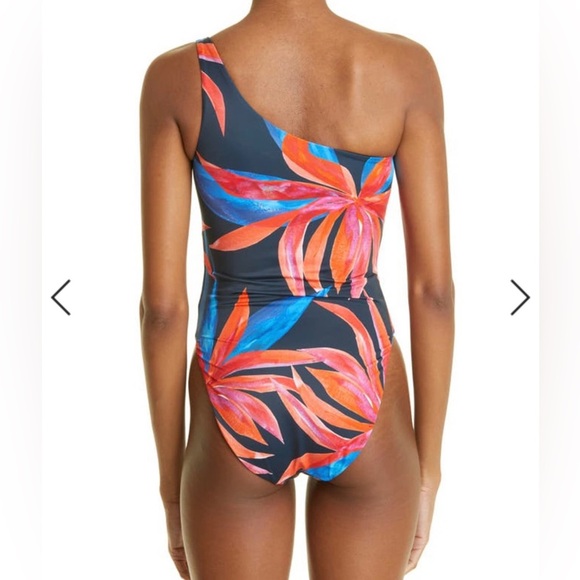 Louisa Ballou lunar bloom floral printed one shoulder swimsuit - Picture 6 of 10